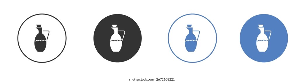 Icono de vinagre. Ilustración vectorial, diseño plano.
