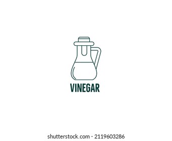 ilustración vectorial de icono de línea vinagre 