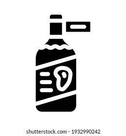 Essig Mango-Glyphsymbol Vektorgrafik. Essig Mango Schild. isoliertes Kontursymbol