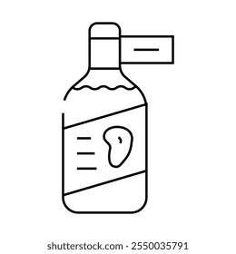 vinegar mango line icon vector. vinegar mango sign. isolated contour symbol black illustration