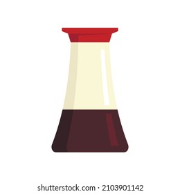 Vinegar pot icon. Flat illustration of vinegar pot vector icon isolated on white background