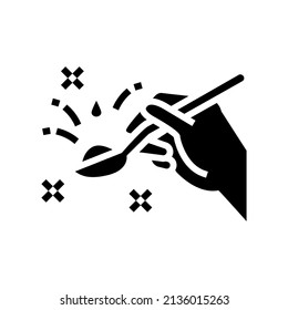 vinegar soda glyph icon vector. vinegar soda sign. isolated contour symbol black illustration