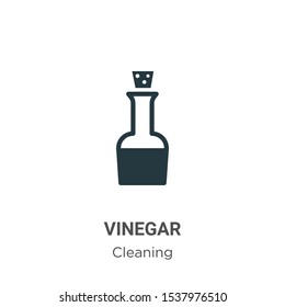 Vinegar vector icon on white background. Flat vector vinegar icon symbol sign from modern cleaning collection for mobile concept and web apps design.