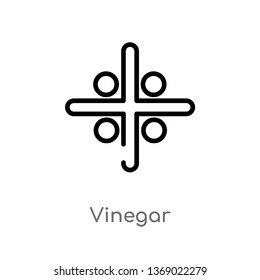 vinegar vector line icon. Simple element illustration. vinegar outline icon from zodiac concept. Can be used for web and mobile