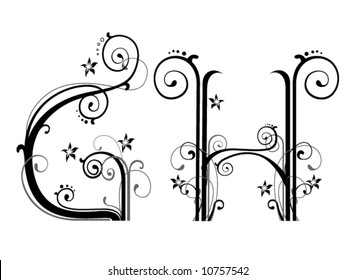 Reben Alphabet - Vektorgrafik