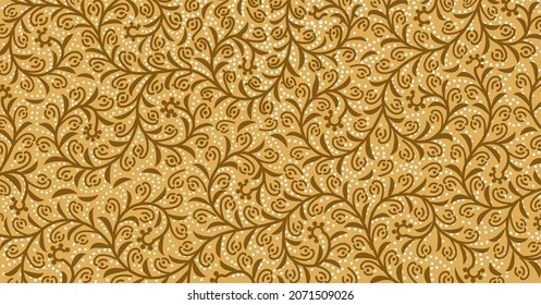 The vines batik motif is combined with small circles, with a lighter base color