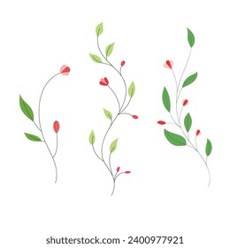 Vines and flora vector editable and printable illustration