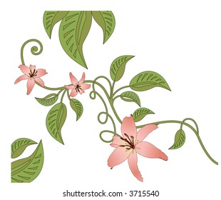 Vines Flowers Vector Stock Vector (Royalty Free) 3715540 | Shutterstock