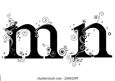 Vines Font - Vector