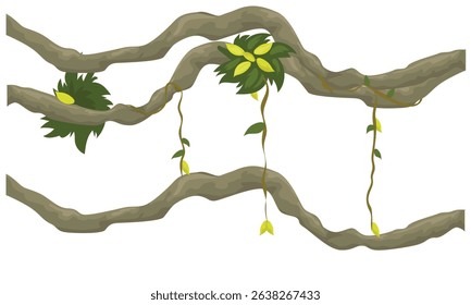 vines with separate white background