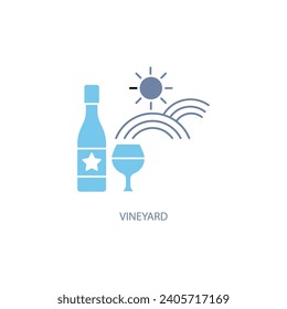 Vineyard concept line icon. Simple element illustration. Vineyard concept outline symbol design.