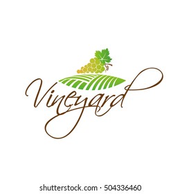 Vineyard Field Grapes Logo