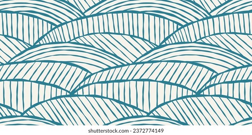 Vineyard field vector seamless texture. Agriculture abstract wallpaper pattern with waved stripes. Wine bottle packaging and Menu design.