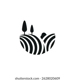 Vineyard Landscape icon. Simple Vineyard Landscape icon for social media, app and web design. Vector illustration.