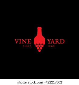 Vineyard logo template design. Vector illustration.