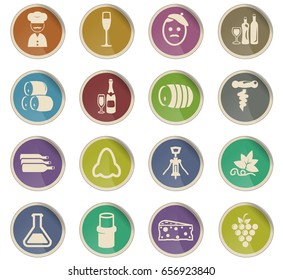 vineyard vector icons for user interface design