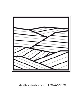 ilustración vectorial de viñedos paisaje rural