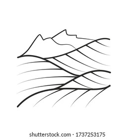 vineyard vector illustration rural landscape