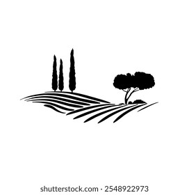 vetor de vinha ilustração paisagem rural