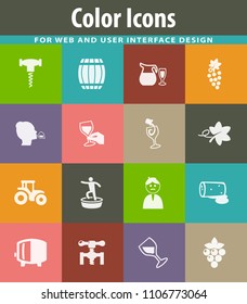 Vineyard and Wine symbol for web icons
