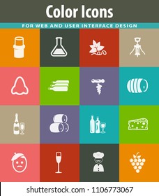 Vineyard and Wine symbol for web icons