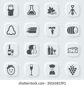 Vineyard and Wine symbol for web icons