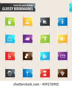 Vineyard and Wine vector bookmark icons for your design