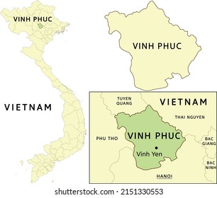 Vinh Phuc Province Location On Map Stock Vector (Royalty Free ...