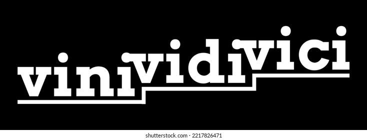 vini vidi vici typography t-shirt design