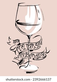 In vino veritas, In wine there is truth, Latin Quotes, Positive Motivational Quote, Latin Phrase