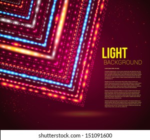 Vinous elegant template for your design. Geometric background with stylized shiny arrow. Vector image.