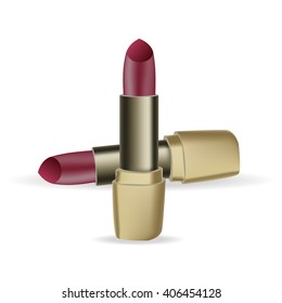 Vinous lipstick vector icon isolated, cosmetic, glamour. Illustration. 