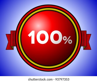 Vintage 100% sign