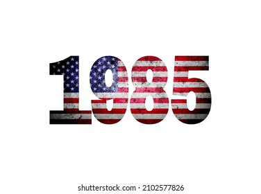 vintage 1885 united state of america flag