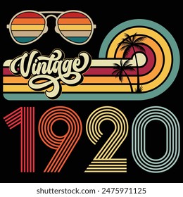 Vintage 1920 104th Birthday 104Yr Old Gift for Grandma Grandpa T Shirt