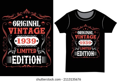 Vintage 1939 Limited Edition Classic Rosie Women's TShirt, Funny Retro 83rd Birthday Gift t-shirt