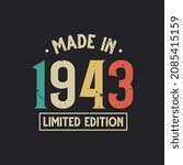 Vintage 1943 birthday, Made in 1943 Limited Edition