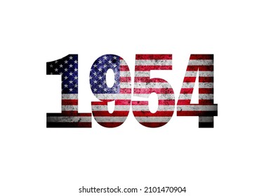 vintage 1954 united state flag
