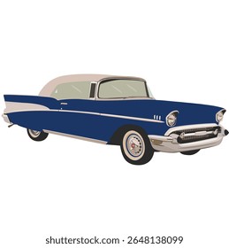Vintage 1957 Chevrolet Bel Air Coupe vector car