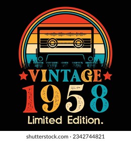 Vintage 1958 Limited Edition Cassette Tape