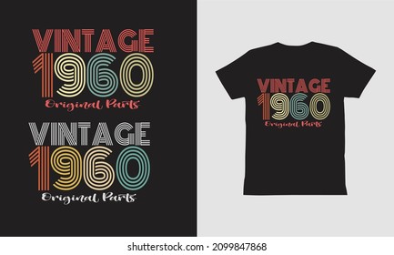 Vintage 1960 original parts -t shirt design.