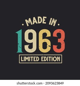 Vintage 1963 birthday, Made in 1963 Limited Edition