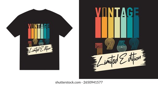 Vintage 1969 limited edition tshirt design, vintage vector, vintage typography tshirt design, cricut, vintage quotes tshirt