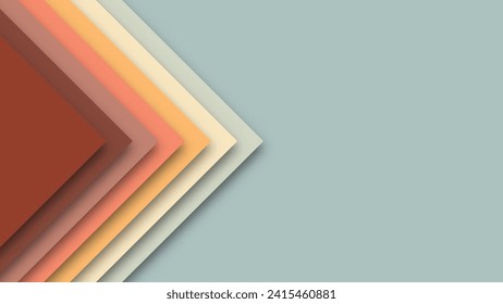 Vintage 1970s 1960s and 1950s background design in the form abstract frames or shapes in retro style. Vector illustration. Copy space for text.