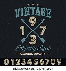 Vintage 1973, Perfectly Aged - Fresh Birthday Design. Good For Poster, Wallpaper, T-Shirt, Gift.