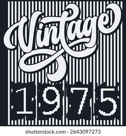 Vintage 1975 50th Birthday Gift Men Women 50 Years Old T-Shirt
