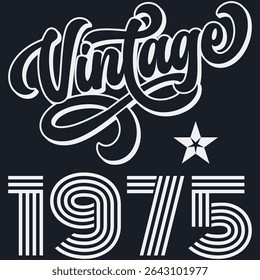 Vintage 1975 50th Birthday Gift Men Women 50 Years Old T-Shirt