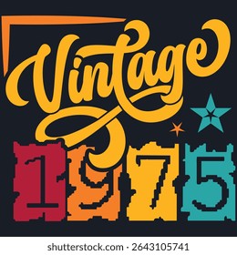 Vintage 1975 Limited Edition 50-Year-Old Video Gamer Gifts 50th Birthday T-Shirt