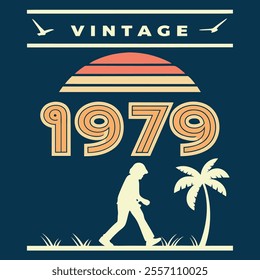 Vintage 1979 Birthday T-Shirt Design