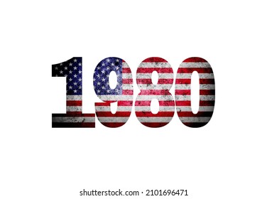 vintage 1980 united state flag